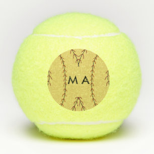 Balles De Tennis Simple monogramme ajouter votre nom lettre man min