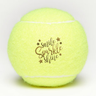 Balles De Tennis Smile Sparkine Shine Black Gold Personnalisé