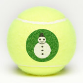 Balles De Tennis Snowman de Noël souriant (Dos)