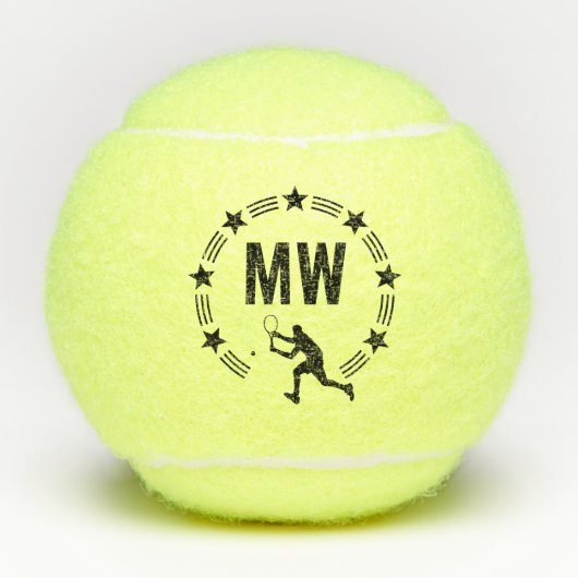 Balles De Tennis Star Player Monogrammé (Devant)