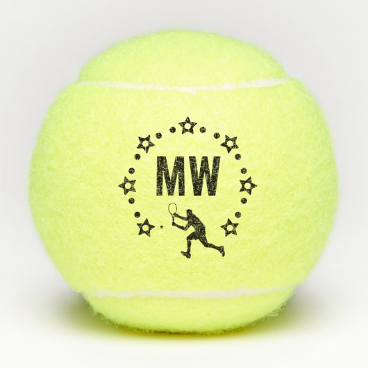 Balles De Tennis Star Player Monogrammé (Devant)