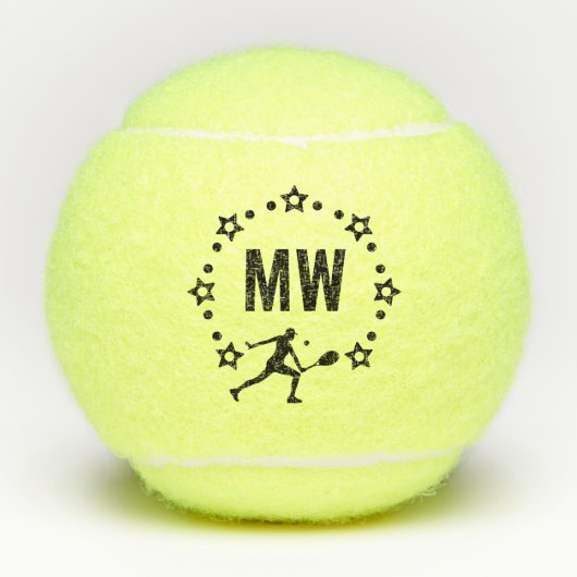 Balles De Tennis Star Player Monogrammé (Devant)
