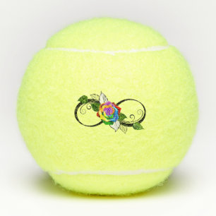 Balles De Tennis Symbole d'infini avec Rose arc-en-ciel