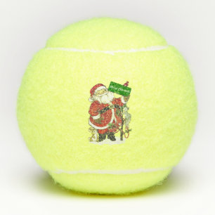 Balles De Tennis Sympathique Père Noël Joyeux Signal de Noël Animau