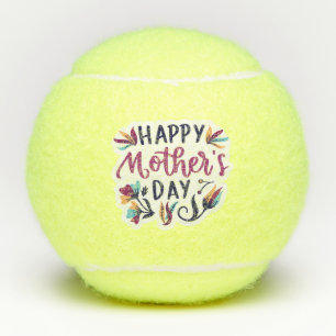 Balles De Tennis Tennis Bonne fête des mères avec des fleurs auto