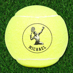 Balles De Tennis Tennis Champ Sert Pour Titre Nom Personnalisé