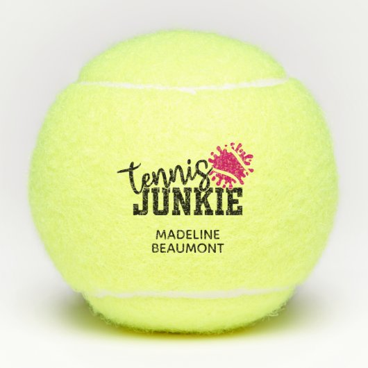 Balles De Tennis Tennis Junkie Funny (Devant)
