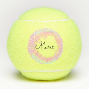 Balles De Tennis texte féminin rose clair minimal simple ajoutez vo