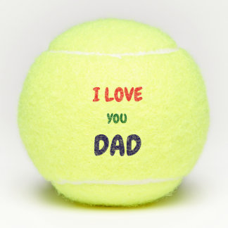 Balles De Tennis Texte personnalisé Je t'aime papa