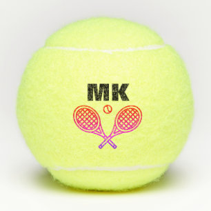 Balles De Tennis Thème de tennis Big Bold Monogramme