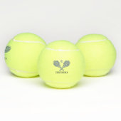 Balles De Tennis Thème de tennis Nom Monogramme Tennis Balls (Multiple)