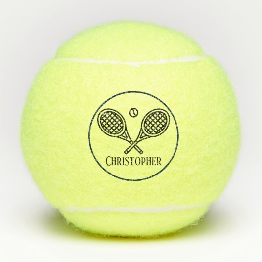 Balles De Tennis Thème de tennis Nom monographique (Devant)