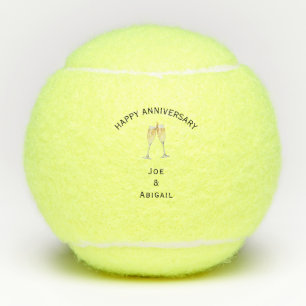 Balles De Tennis Toast Champagne Bonne Anniversaire Tennis Balls