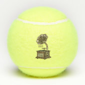 Balles De Tennis Tourne-disque dessin animé (Dos)