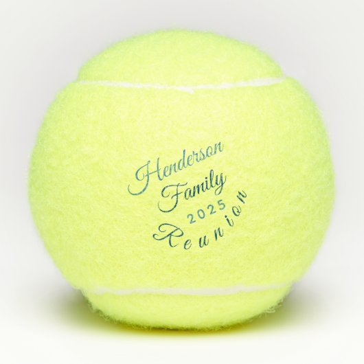 Balles De Tennis Unique Réunion Familiale Monogramme (Devant)