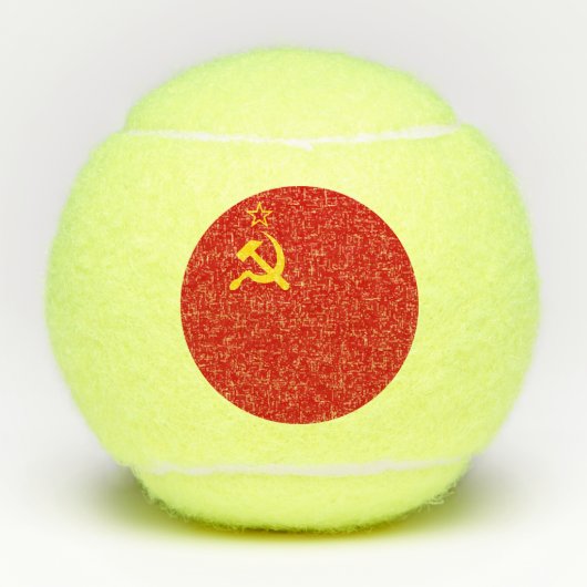 Balles De Tennis URSS Union soviétique Drapeau faucon communiste fa (Devant)