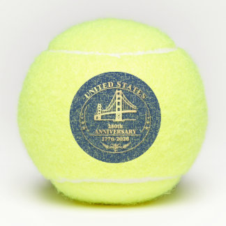 Balles De Tennis USA 250th Anniversary Golden Gate Gold design 