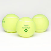 Balles De Tennis Vacances vertes Joyeuses Vacances Noël Chien anima (Multiple)