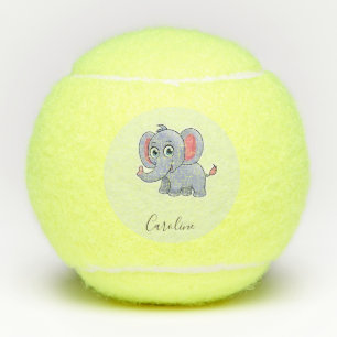 Balles De Tennis Vert éléphant gris mou