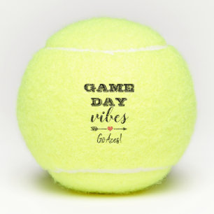 Balles De Tennis Vibes de Jour Équipe Coeur Nom personnalisé Texte