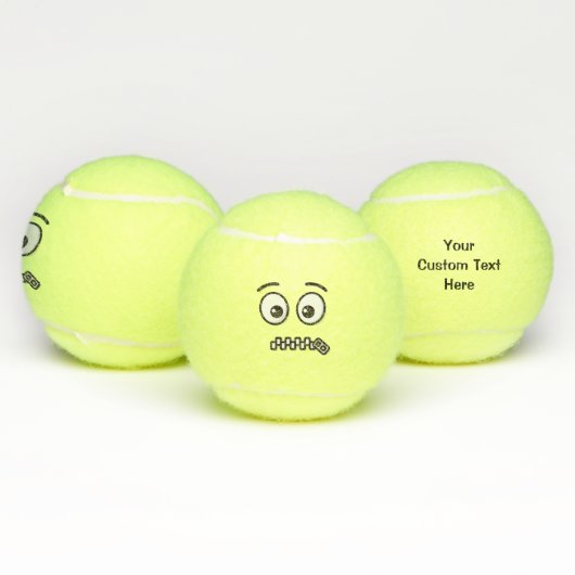 Balles De Tennis Visage de la bouche de zipper (Multiple)