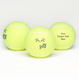 Balles De Tennis Visage sifflant avec yeux souriants
