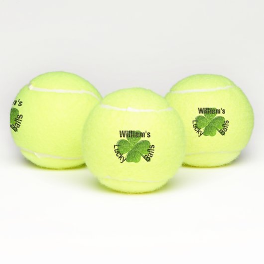 Balles De Tennis Votre nom Quatre feuilles Clover Lucky (Multiple)
