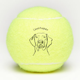 Balles De Tennis Weimaraner élégant : votre texte, votre style