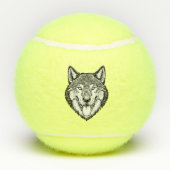 Balles De Tennis Wolf head from the front (Dos)