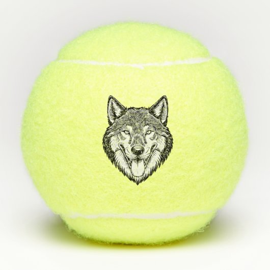 Balles De Tennis Wolf head from the front (Devant)