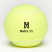 Balles De Tennis Your Monogram and Name - Pick Text Color - Brand (Devant)