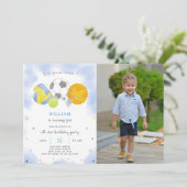 Balles Sport Invitation Anniversaire Avec Photo (Debout devant)