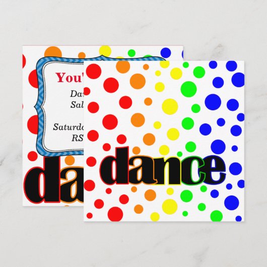 Ballet Anniversaire / Dance Party Invitation (Devant / Derrière)