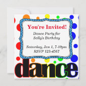 Ballet Anniversaire / Dance Party Invitation (Dos)