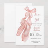 Ballet Baby Shower Invitation for Girls (Devant / Derrière)