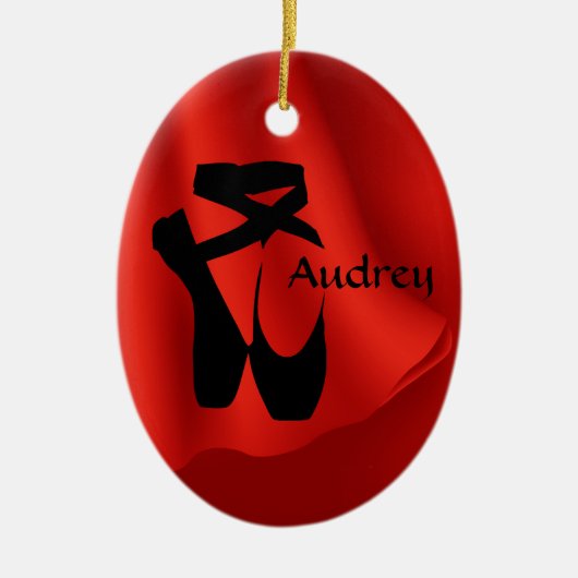 Ballet Ballerina Birthday Pointe Shoes kerst Keramisch Ornament (Voorkant)
