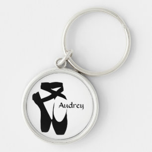 Ballet Ballerina Black Pointe Shoes Custom Basic Sleutelhanger
