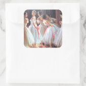 Ballet_Ballerina meisjes Vierkante Sticker (Tas)