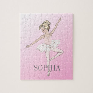 Ballet Ballerina Personal Pink Silver Legpuzzel