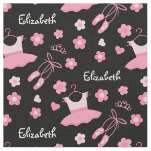 Ballet Ballerina Tissu personnalisé Noir rose