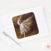 Ballet_Ballerina Vierkante Sticker (Envelop)