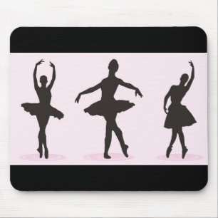 Ballet Balletdanseres Silhouet Muismat Mousepad