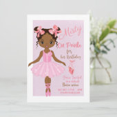 Ballet Birthday Invitation Kaart (Staand voorkant)