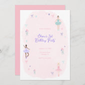 Ballet Birthday Party Invitation Kaart (Voorkant / Achterkant)