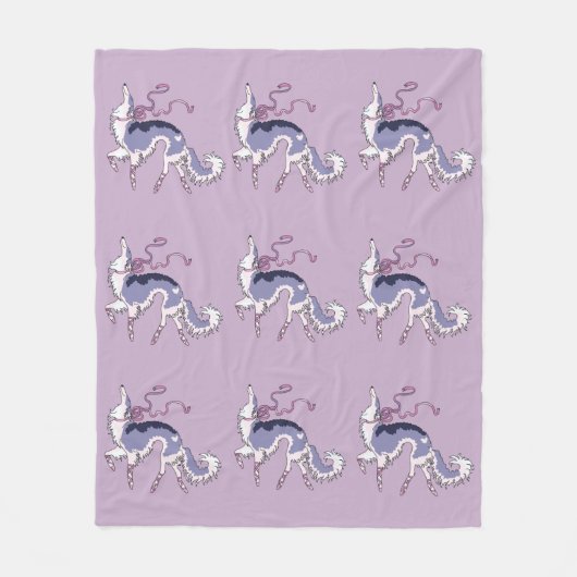 Ballet Borzoi Fleece Throw (Voorkant)