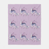 Ballet Borzoi Fleece Throw Deken (Voorkant)