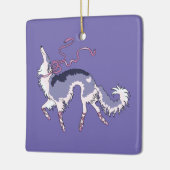 Ballet Borzoi kerstversiering Keramisch Ornament (Links)