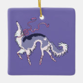 Ballet Borzoi kerstversiering Keramisch Ornament (Voorkant)
