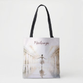 Ballet Canvas tas, gepersonaliseerd met Quote Draagtas (Voorkant)
