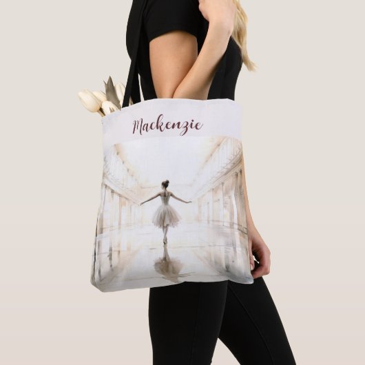 Ballet Canvas tas, gepersonaliseerd met Quote Draagtas (Dichtbij)